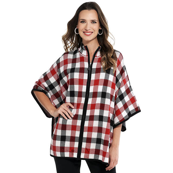 Womens Preswick & Moore New Plaid Poncho - image 