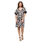 Womens 24/7Comfort Apparel Black/White Knee Length T-Shirt Dress - image 1