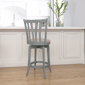 HH2 Home Savana Blue Wood Swivel Counter Height Stool - image 7