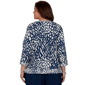 Plus Size Alfred Dunner Good To Go 3/4 Sleeve Abstract Blouse - image 2