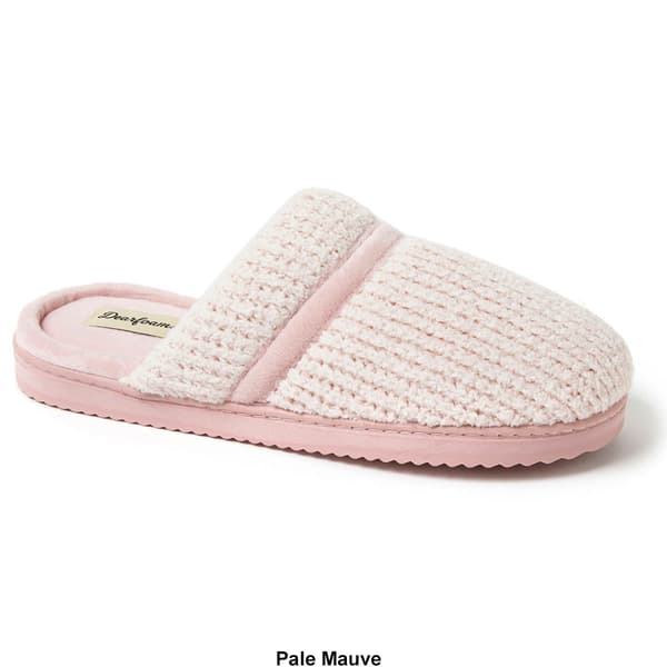 Womens Dearfoams® Serena Marled Chenille Scuff Slippers
