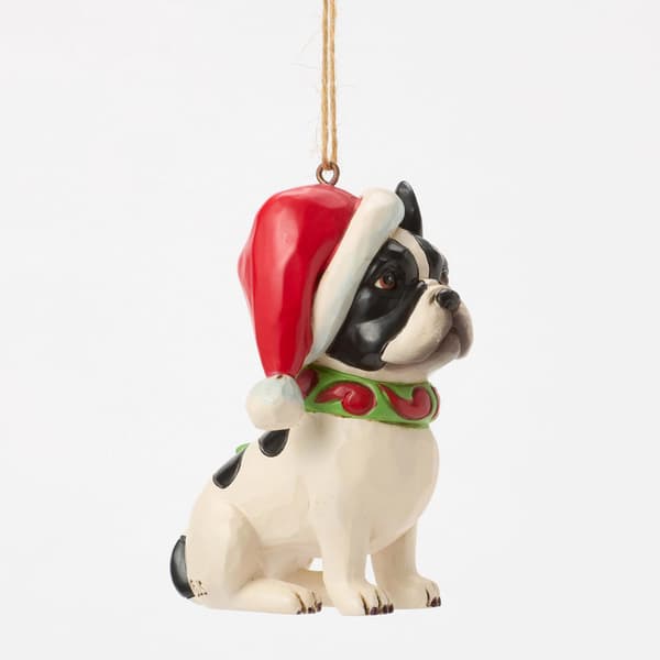 Jim Shore Christmas Frenchie Dog