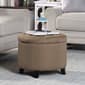 Convenience Concepts Designs4Comfort Fabric Round Storage Ottoman - image 2