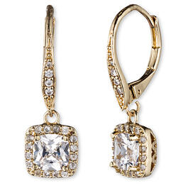 Anne Klein Gold-Tone & Crystal Drop Earrings