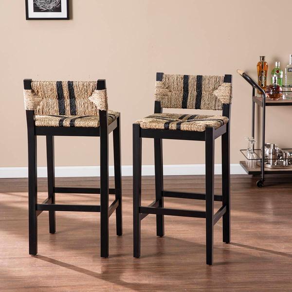 Southern Enterprises Gallacano Seagrass Barstools - Set of 2 - image 