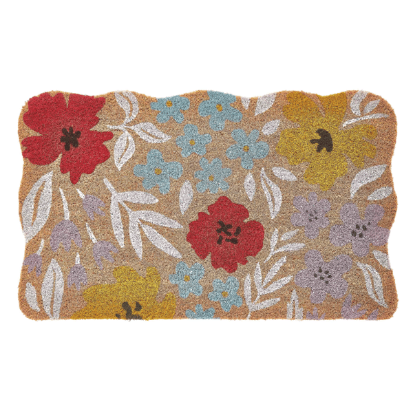 VCNY Home Spring Flowers Shape Outdoor Coir Doormat - image 
