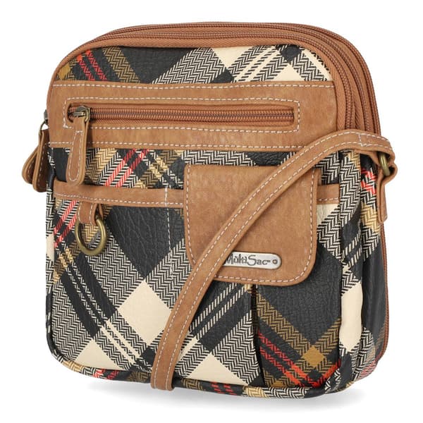 Koltov NS Zip Around Plaid Crossbody