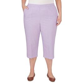 Plus Size Alfred Dunner Garden Party Pull On Capri Pants