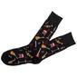 Mens Davco(R) Musical Notes & Instruments Crew Socks - image 1
