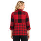 Womens Ali Miles 3/4 Roll Tab Sleeve Plaid Button Front Blouse - image 2