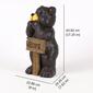 Hi-Line Gift Bear Leaning on Welcome Sign Garden Statue - image 8