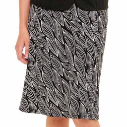 Womens NY Collection Pull On Abstract Leaf Skirt