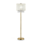 HomeRoots 65 Gold And White Novelty Floor Lamp With White Fabri - image 1