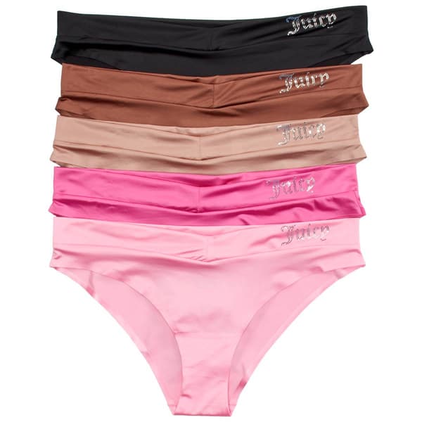 Womens Juicy Couture 5pk. Micro Laser Bikini Panties-JC1703-5PKAS - image 
