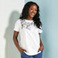 Petite Architect&#40;R&#41; Short Sleeve Crew Neck Floral Butterfly Tee - image 1
