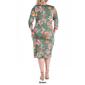 Plus Size 24/7 Comfort Apparel 3/4 Sleeve Surplice Wrap Dress - image 2
