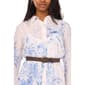 Womens MSK Long Sleeve Leaf Belted Maxi Shirtdress - image 4