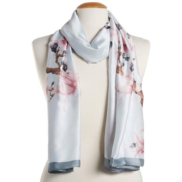 Womens Renshun Muted Floral Oblong Scarf - image 