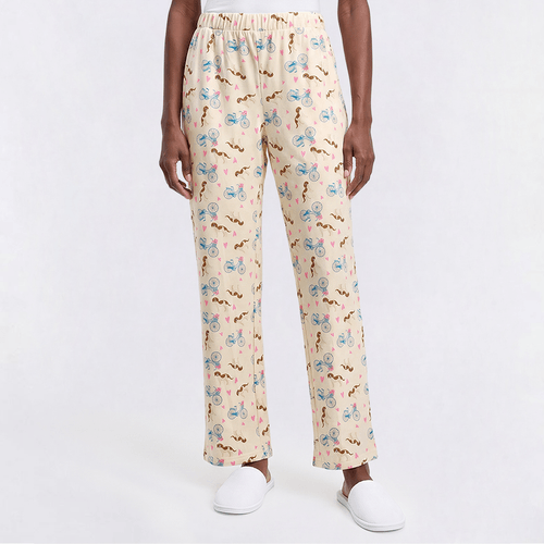 Womens MUK LUKS(R) Pups & Bikes Cloud Knit Pajama Pants - image 