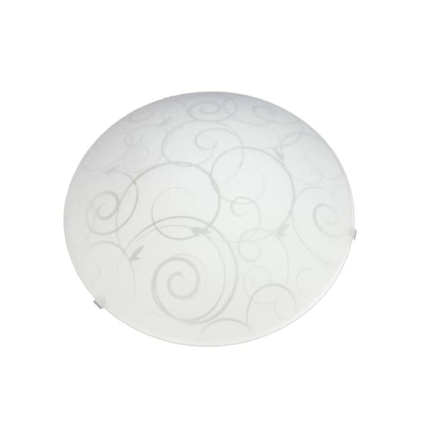 Simple Designs Round Flushmount Scroll Swirl Design Ceiling Light