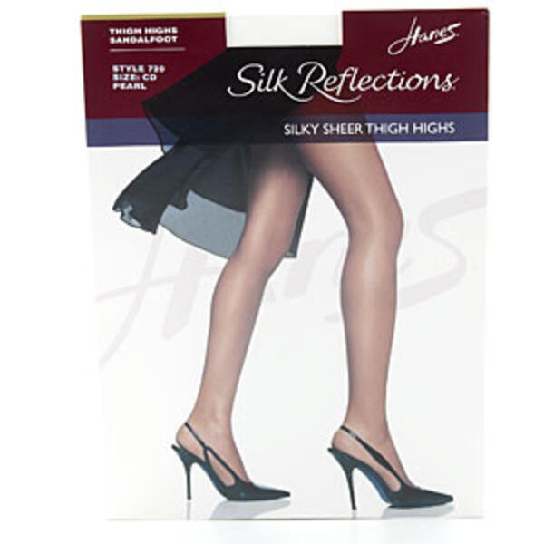 Womens Hanes&#40;R&#41; Silk Reflections Sheer Thigh High Hosiery - image 