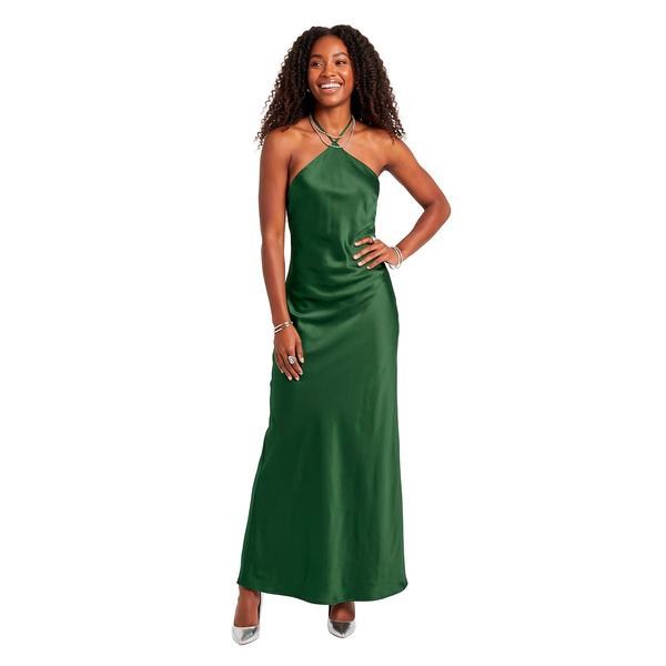 Juniors Morgan & Co. Charm Halter Maxi Dress