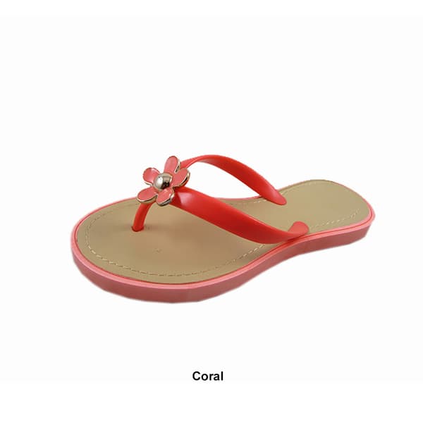 Womens Ashley Blue Blown Jellies Flip Flops - image 