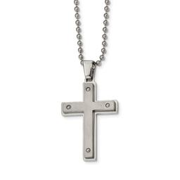 Mens Gentlemen's Classics(tm) Classic Steel Cross Necklace