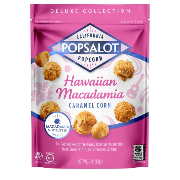 Popsalot&#40;tm&#41; 6pk. Hawaiian Macadamia Caramel Corn Popcorn