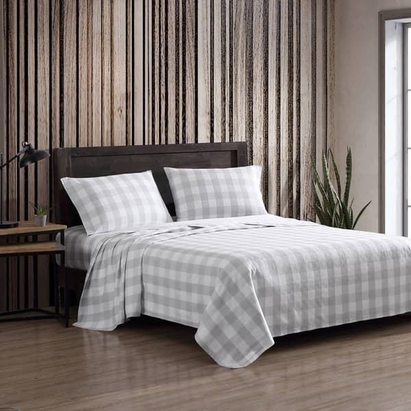 Eddie Bauer Lakehouse Plaid Cotton Flannel Sheet Set - image 