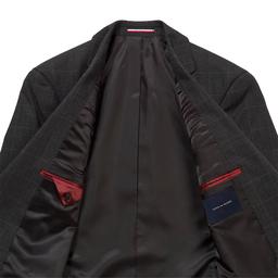 Mens Tommy Hilfiger Windowpane Suit Jacket - Grey/Brown