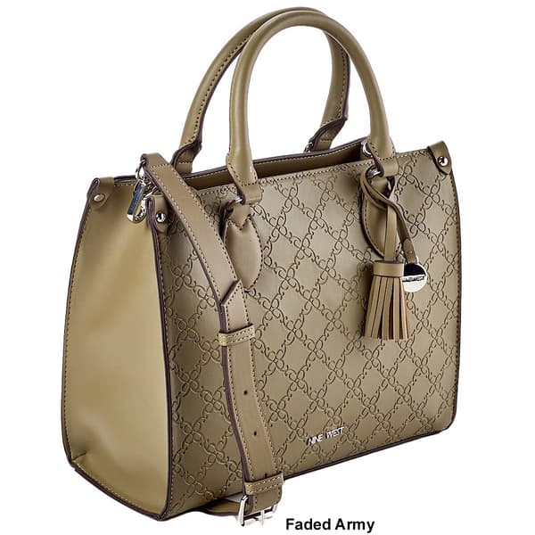 Nine West Chelsay Embossed Logo Satchel