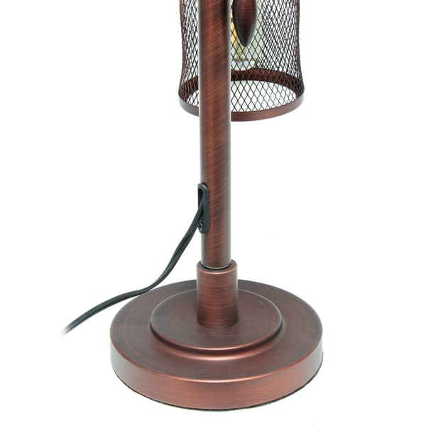 Lalia Home Studio Loft Vintage Arch Table Lamp w/Iron Mesh Shade