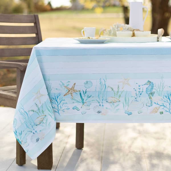 Calm Coastal Textured Tablecloth - image 