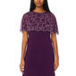 Petite MSK Asymmetric Beaded Capelet Evening Gown - image 3