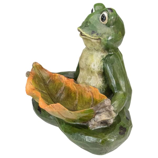 Northlight Seasonal 14in. Frog Birdfeeder Outdoor Garden Statue