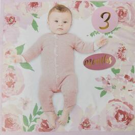 Baby Essentials Pink Rose Milestone Blanket
