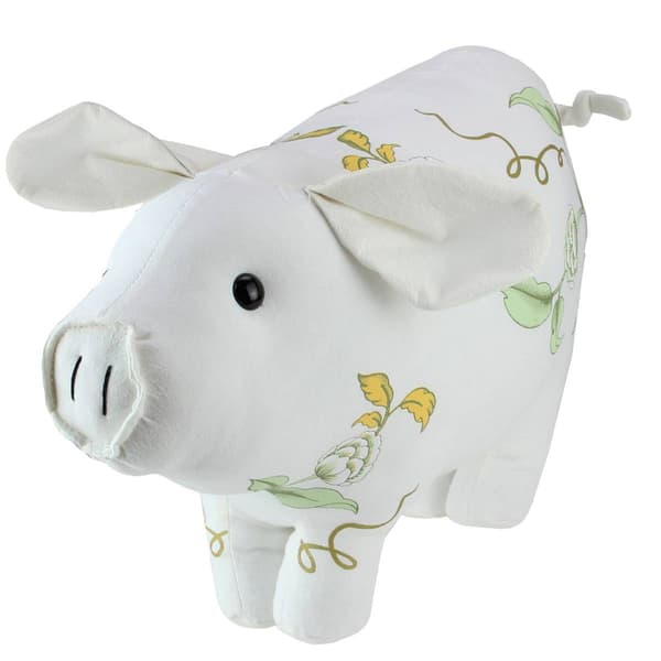 Northlight Seasonal Soft Floral Standing Pig Spring Figurine - image 