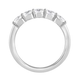 Nova Star® White Gold 5 Stone Lab Grown Diamond Anniversary Ring