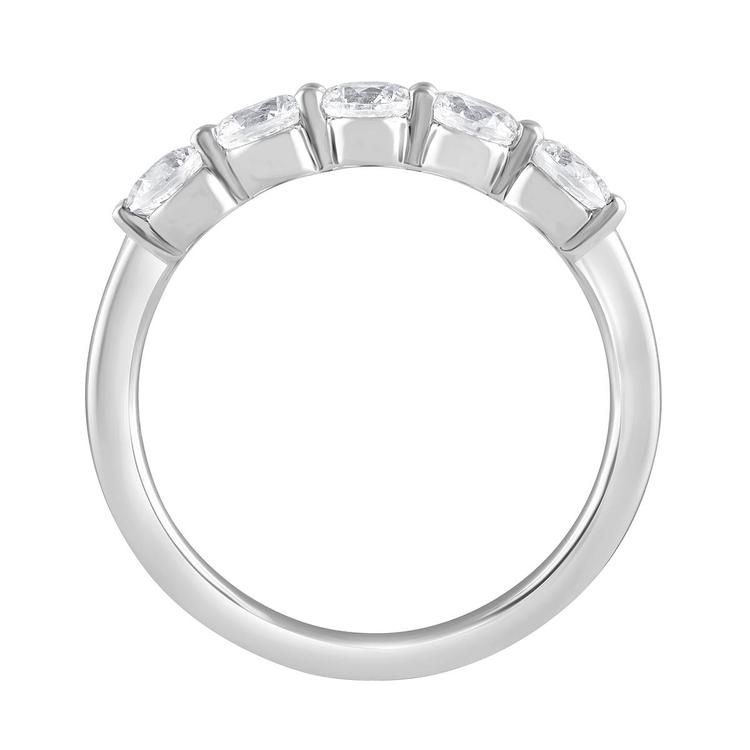 Nova Star® White Gold 5 Stone Lab Grown Diamond Anniversary Ring