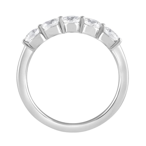 Nova Star® White Gold 5 Stone Lab Grown Diamond Anniversary Ring