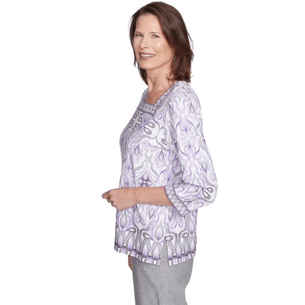 Petite Alfred Dunner Crystal Springs Kaleidoscope Blouse