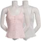 Juniors Pink Rose 2pk. Thermal Henley Tank Tops - Pink - image 2