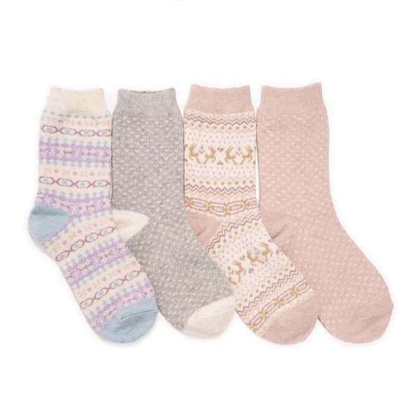 Womens MUK LUKS(R) 4pk. Holiday Boot Socks