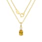 November Birthstone Simulated Citrine & Cubic Zirconia Pendant - image 1