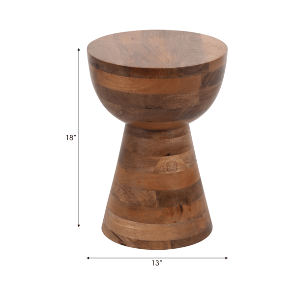 Sagebrook Home Mango Wood  Round Top Accent Table