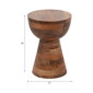 Sagebrook Home Mango Wood  Round Top Accent Table - image 6