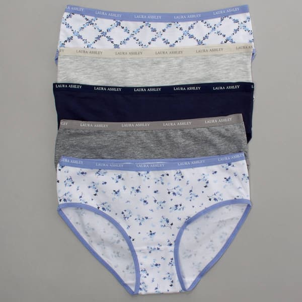 Womens Laura Ashley(R) 5pk. Cotton Bikinis Panties LS9540-5PKJG
