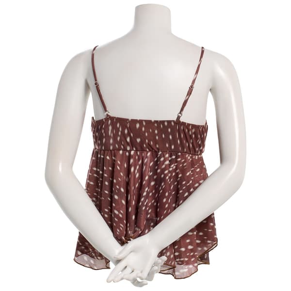 Juniors Madden Girl Mesh Studded Sharkbite Camisole - Chestnut
