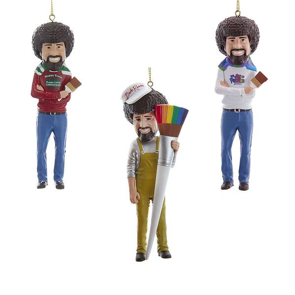 Kurt S. Adler 5in. Bob Ross&#40;R&#41; Blow Mold Ornaments - Set of 3 - image 